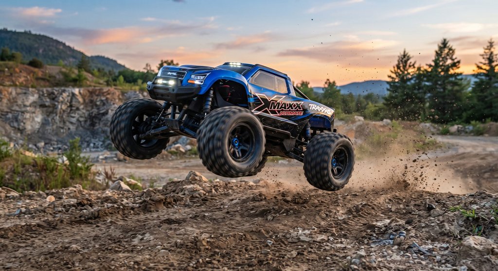 Traxxas X-Maxx Ultimate mid-jump